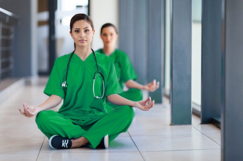 meditating nurses
